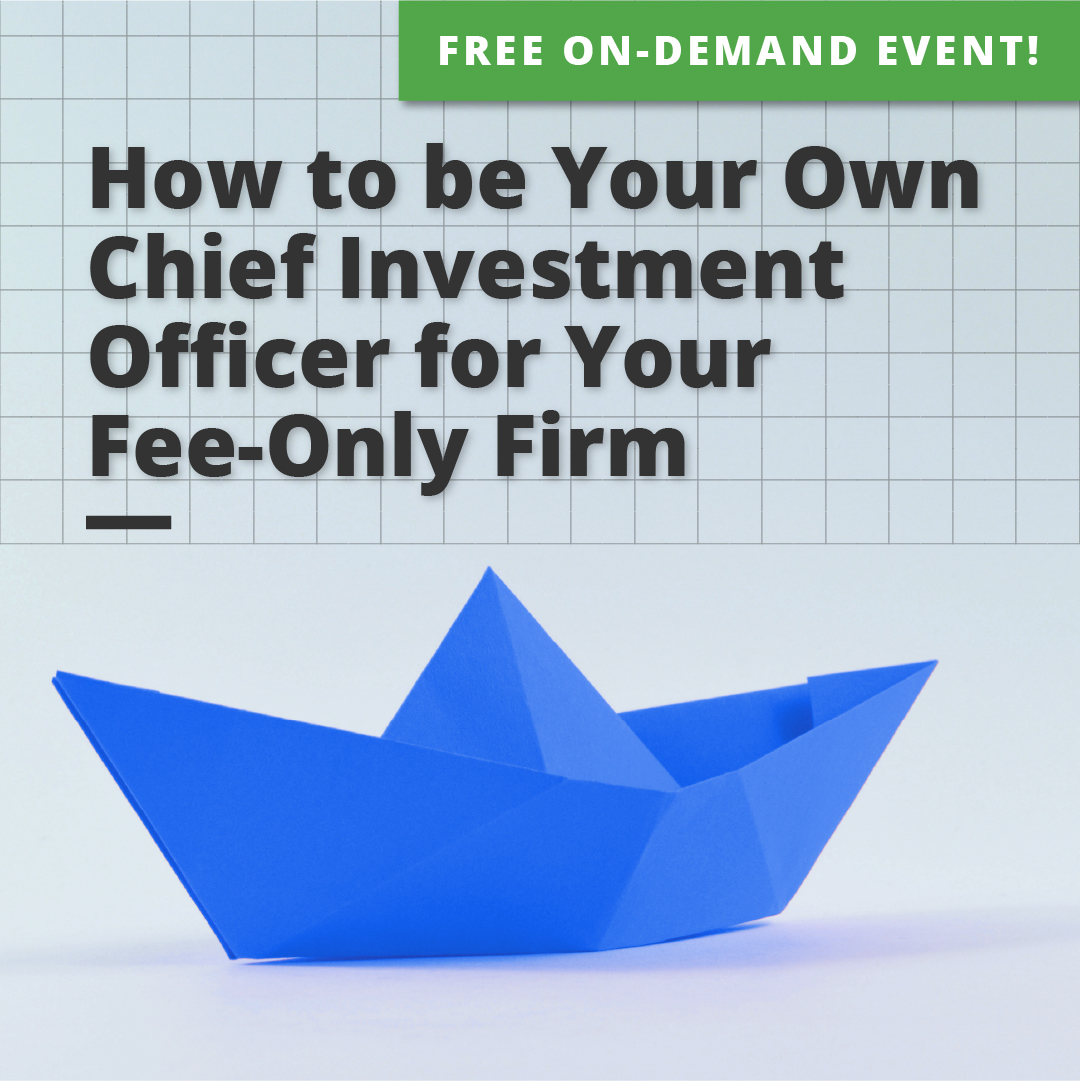 How to be Your Own Chief Investment Officer for Your Fee-Only Firm